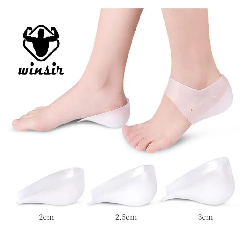 Skondelar tillbehör 17 cm unisex osynlig höjd lyftning ökar silikoninsulor elastiska skor häl pad fotskydd män kvinnor kudde dold 230818