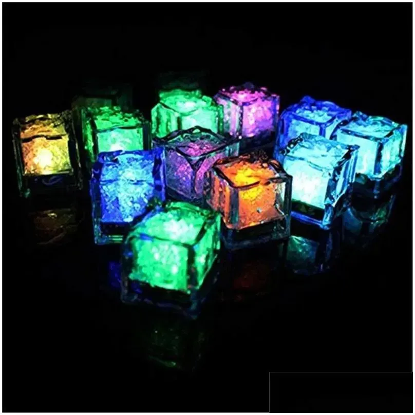 party decoration aoto colors mini romantic luminous artificial ice cube flash led light wedding christ hhp1221