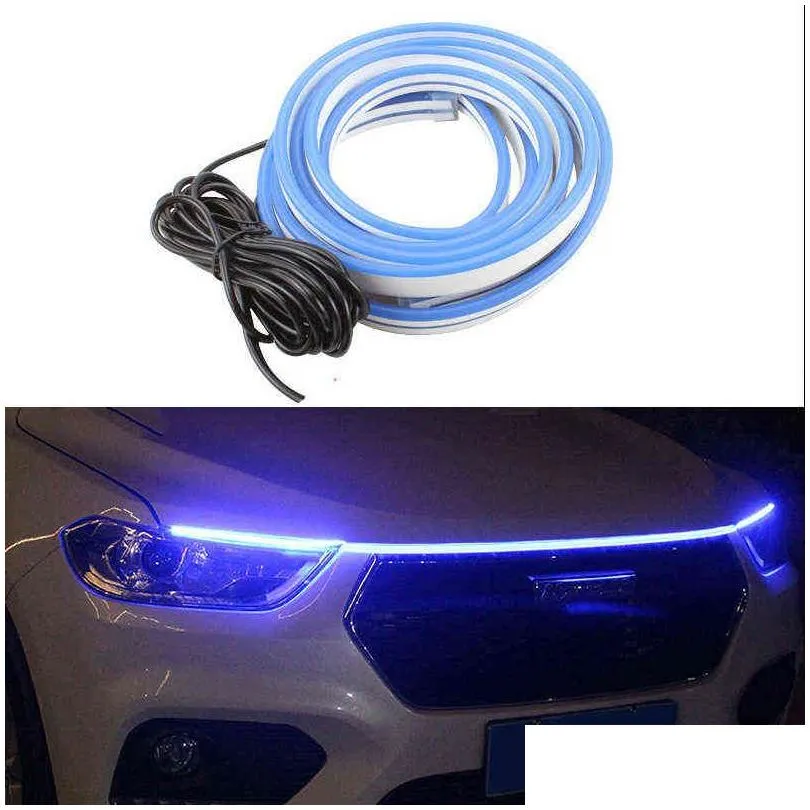 Decorative Lights 180Cm Outdoor Car Led Light Strip Daytime Running Exterior Decor Flexible Atmospere Lamp Accessories Drop Delivery Dhkm5