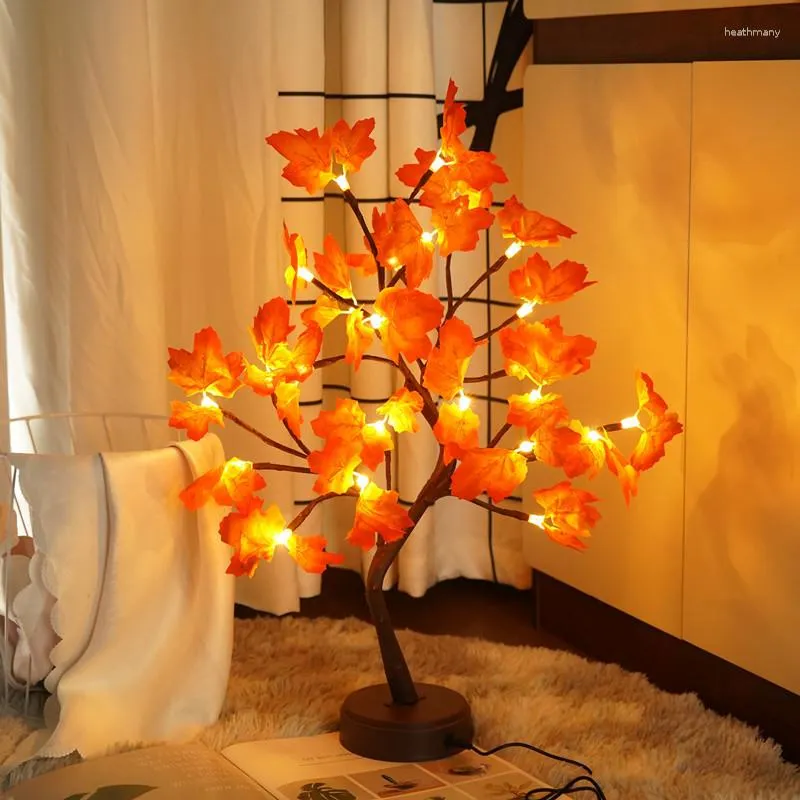 Veilleuses Led Fée Lumière Arbre De Noël Lampe Alimenté Par Batterie USB Pour Chevet Salle D'étude Bureau Fête De Vacances Éclairage Décor