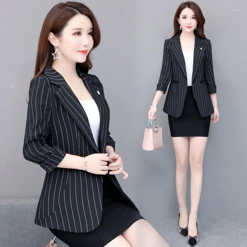 Kombinezony damskie Stripe Suit Women Blazer 2023 Blazer