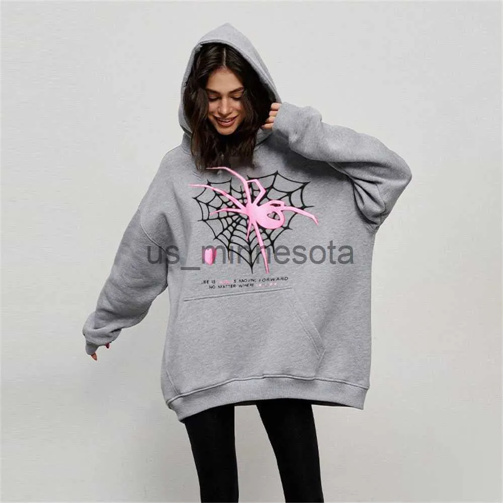 Herren Hoodies Sweatshirts Hip Hop Spider Pullover Y2K Harajuku Strickspinnen Web Punk Goth Hooded Sweatshirt Streetwear Männer Casual Fashion Strickwear J230821