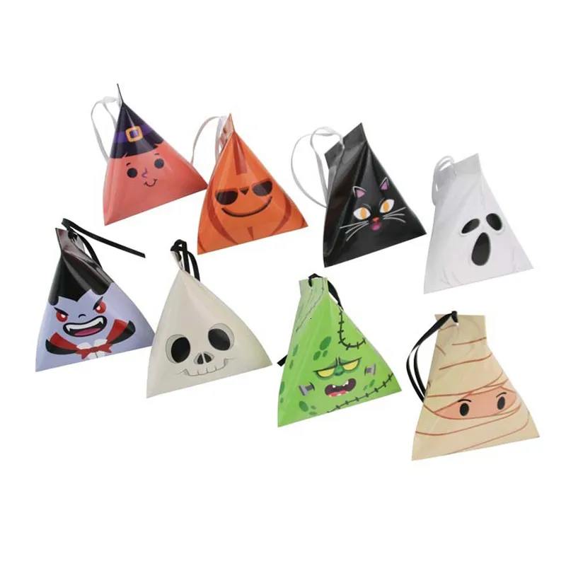 Emballage Cadeau 8 Pcs Mélanger Les Couleurs Halloween Traiter Ou Trick Boîte De Bonbons Mini Mignon Chocolat pour Enfants Festival Événement Décorations De Fête Fournitures 230818