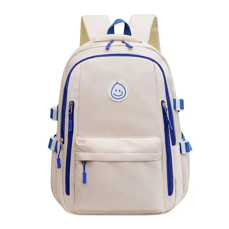 Okul çantaları öğrenci çanta tiki tarzı sırt çantası kızlar için moda tuval seyahat sırtlı gençler sırt çantaları basit düz renk 230818