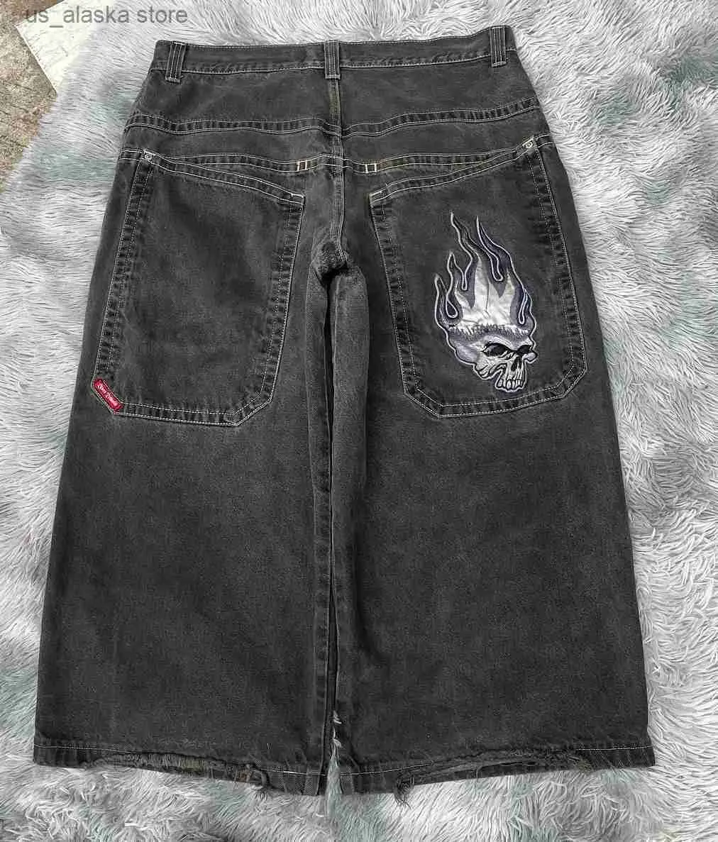 Jeans masculinos jeans shorts homens mulheres solto moda y2k shorts casuais cinco pontos de moletom harajuku hip hop jeans shorts Novo streetwear de verão t230819