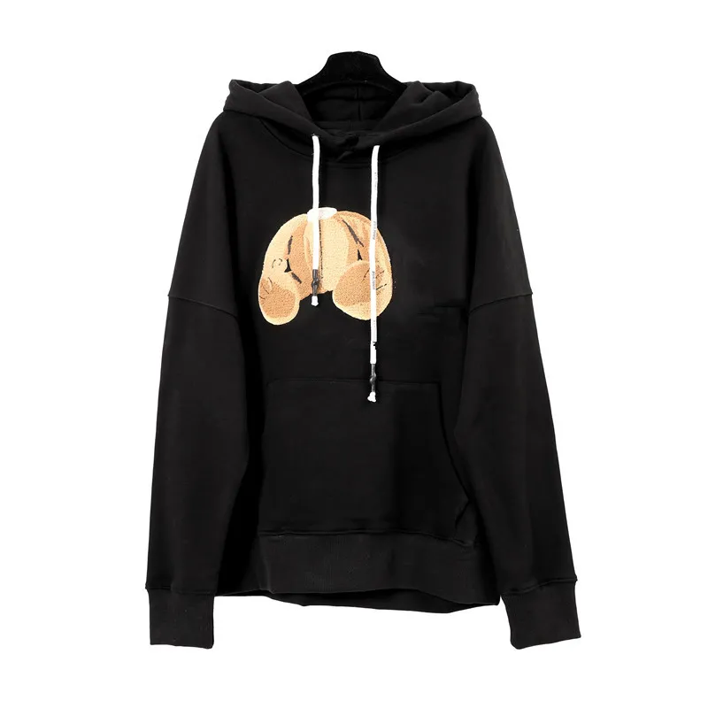 Shark PA Mens Teddy Bear Hoodie Designer Long Sleeve Sweatshirt