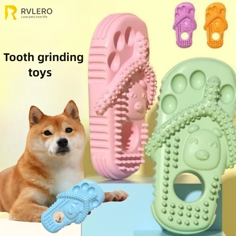 Dog Toys Chews Slippers Pets Biting Cats Dogs Protruding Points Grinding Cleaning Teeth TPR Material Food Clip Cute Interesting Desig 230818