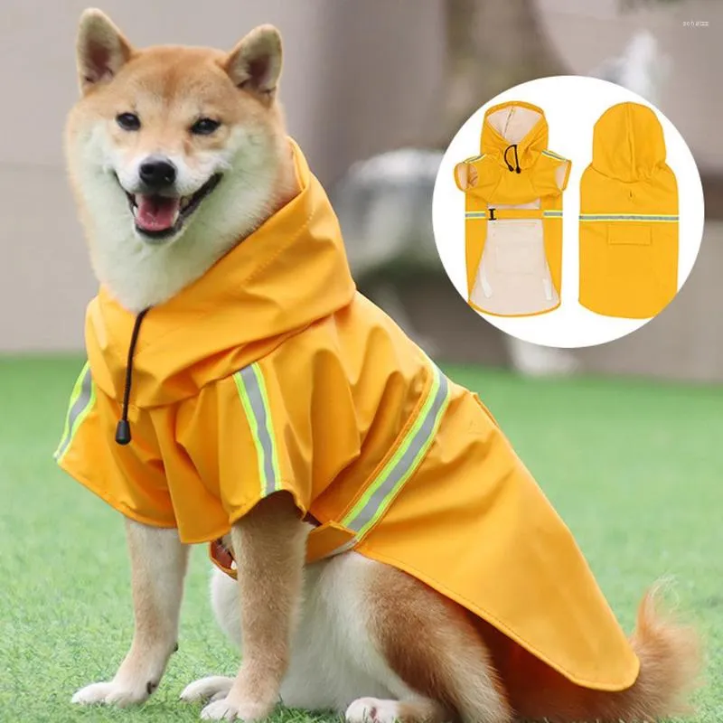 Aparentemente Capinho de chuva à prova d'água com capuz pequeno grande grande jaqueta de animais de estimação Moda ao ar livre Rain Rain Casten Puppy Travel Roupes Supplies