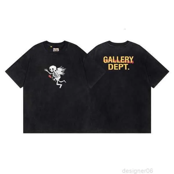 Lettera di camicia hip-hop da uomo Old T Dept Gallery Shirt Shirts-Ink 2023 Street Oversize Short Short Maniche CPU4 7Vmco