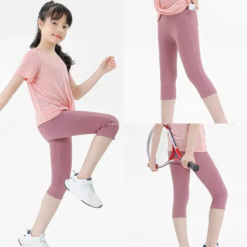 Breathable Candy Colored Shark Sports Direct Leggings For Girls