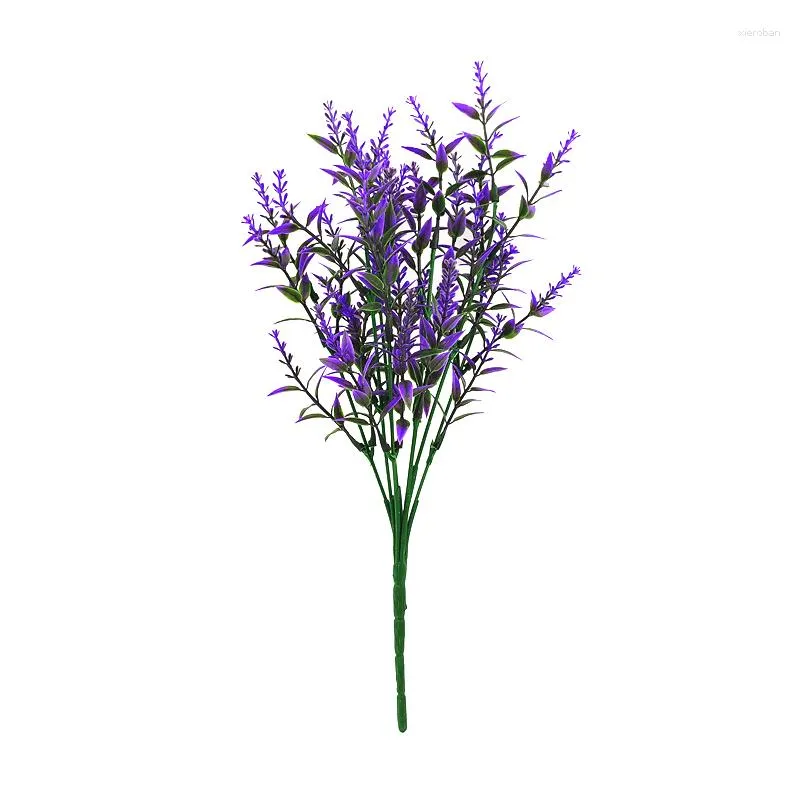 Dekoratif Çiçekler 33x15cm Bunch Provence Lavender Plastik Yapay Yanlış Bitkiler Ev Dekorasyonu Noel Masa