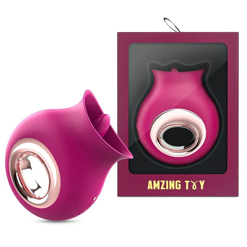Roe Toy – vibromasseur 2 en 1 pour femmes, stimulateur de Clitori et de mamelon, léchage de langue, avec 9 modes, pour un orgasme rapide, sexe adulte_voghion.com