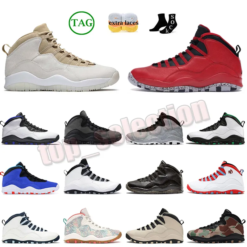 Chaussures de basket-ball 10s Jumpman 10 Sports Men 10th Anniversary Sail Sole Fly Tinker Racer Blue Steel Grey Bulls Over Broadway Westbrook CLASS OF 2006 Sneakers Trainers