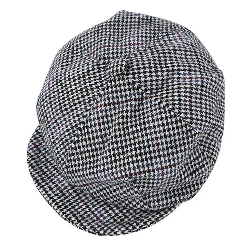 2023 nouveaux bérets hommes Sboy casquette béret laine chapeau Plaid femmes marque hiver printemps bec de canard chapeaux bérets