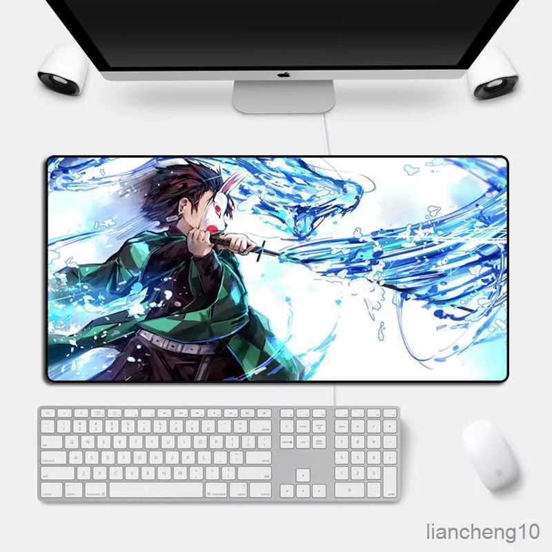 Mouse Pads Wrist Slayer Anime Mouse Pad Large Gaming Mousepad Cute Keyboard Mouse Mats Rubber Anti-Slip Computer Table Desk Mat Carpet R230819