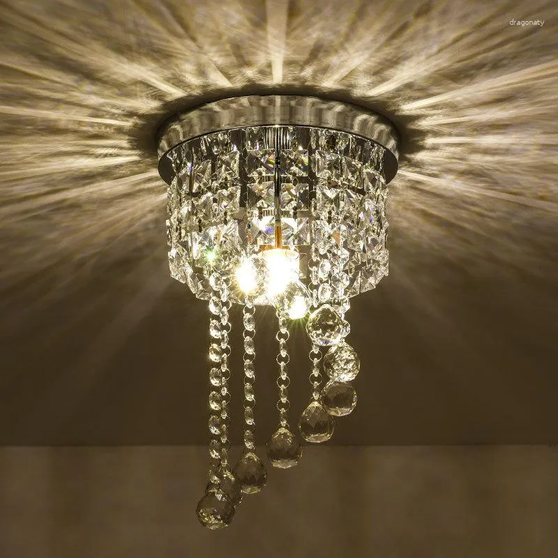 Plafondlampen moderne mini kristallen licht kroonluchter gang veranda ingebedde slaapkamer woonkamer badkamer