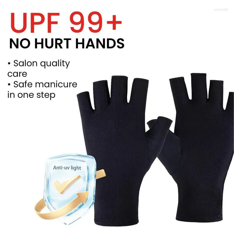 Nail Art Kits Anti UV Gloves UV Gel Shield Glove Fingerless Manicure Tools LED  Lamp Nails Dryer Radiation Hand For Women From Sophine01, $6.1
