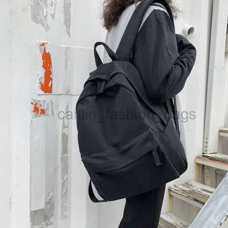 Bag damski plecak 2023 Trend TechWear Harajuku płótno duża pojemność estetyka gotycka szkolna motocykl motocyklowy plecak caitlin_fashion_bags