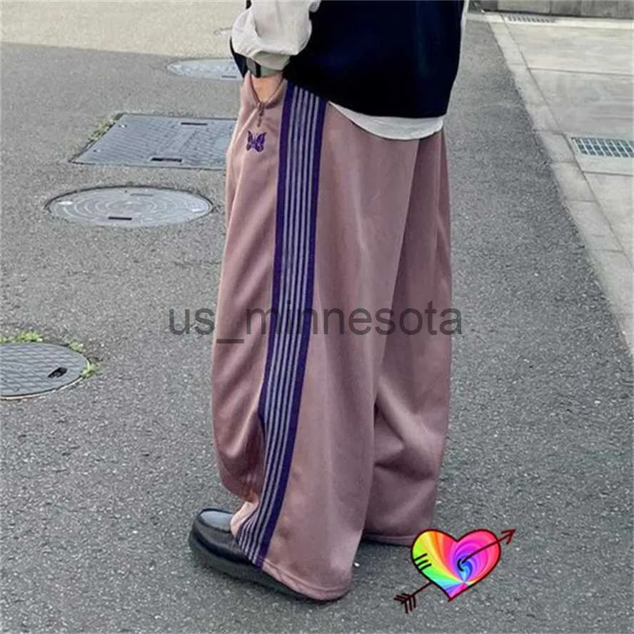 Herren Jeans 2023 Übergroße Taupe -Nadeln Hosen Männer Frauen 11 Weitbein Nadeln Trackhosen Schmetterling Jogginghosen Ge Sporthose J230821