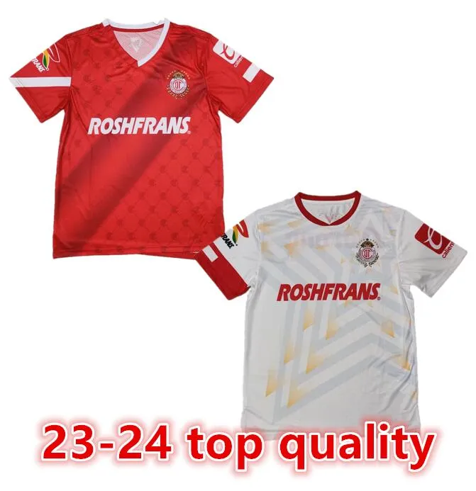 2023/24 Deportivo Toluca Mens Mens piłka nożna L. GARCIA CASTANEDA RIOS BAEZA Home Away Blue Black Football Shirt z krótkim rękawem mundury