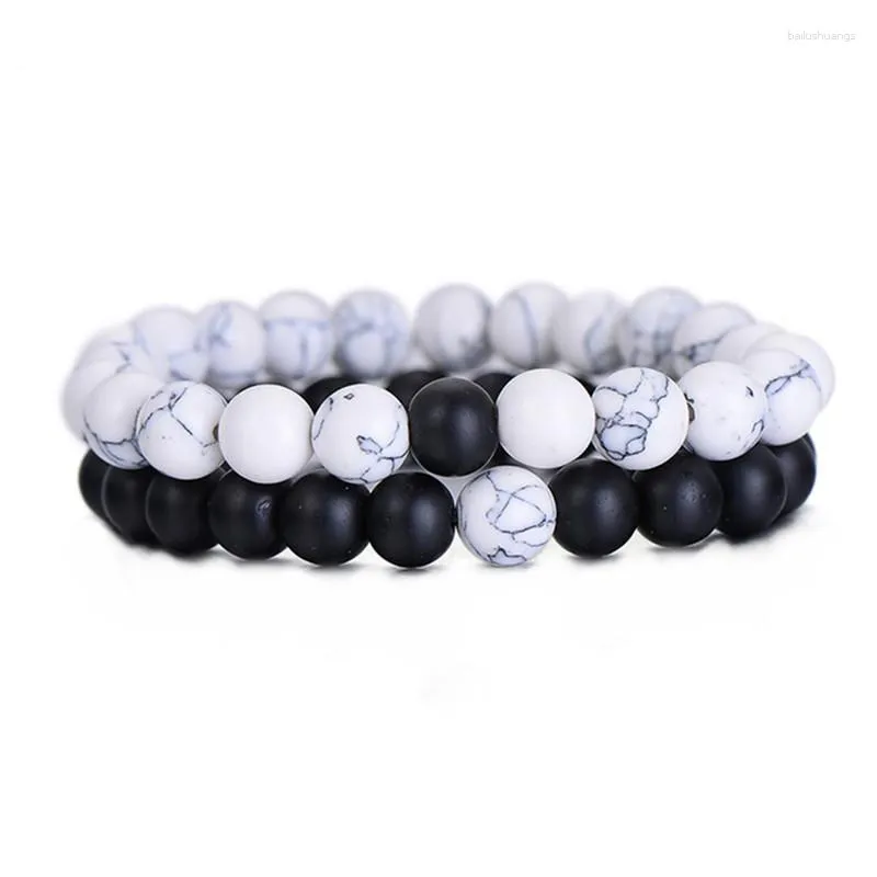 Bracciale Strand coppia distanza di lavaggio naturale tigre tigre oculare in rilievo yoga bracciali per uomini donne con corda elastica gioiello 2023