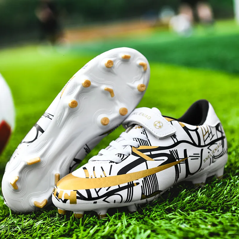 Спортивное открытое на открытом воздухе Zhenzu Boys Girls Footber Shoes Football Boots TF/FG Kids Cleats Training Sport Sneakers 230818