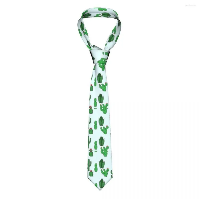 Bow Ties Cactus Slyckor män kvinnor mode polyester 8 cm smal kaktus öken söta växter hals för män kostymer tillbehör gravatas