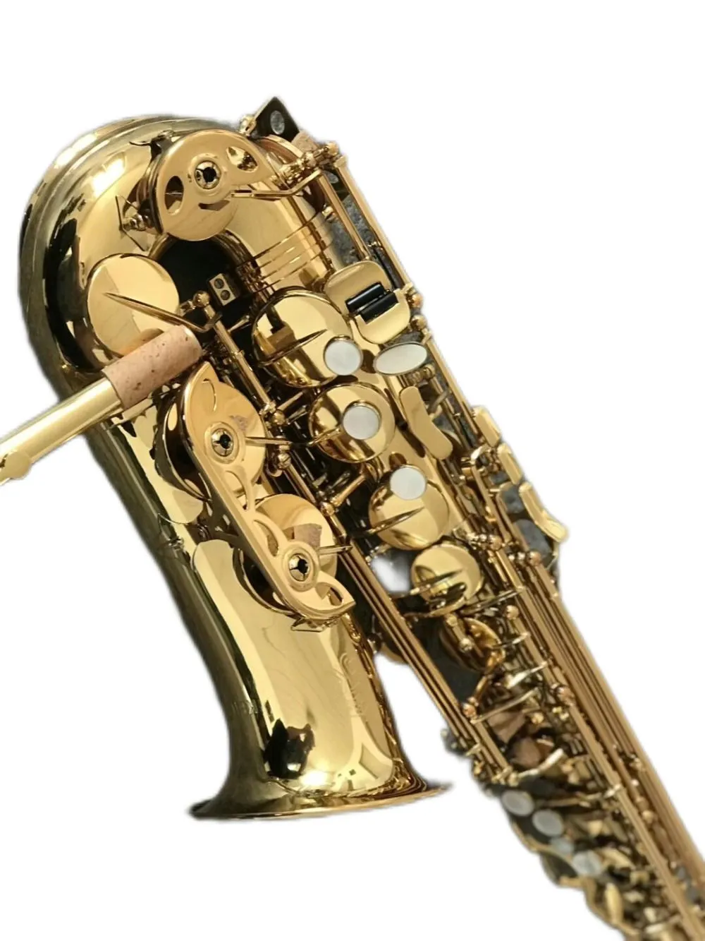 Tyskland JK Keilwerth St118 Mässing Tube Gold Lacquer Alto Eb Saxophone Pearl Decorative Button Professional Instruments Saxofone