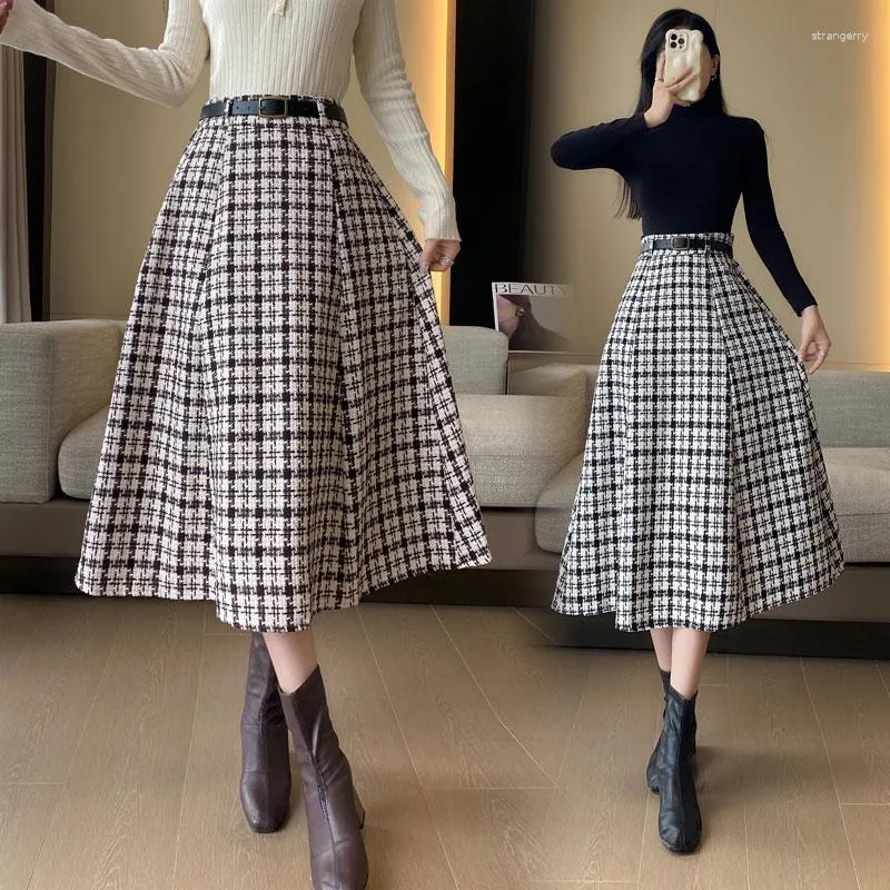 Half checkered clearance skirt