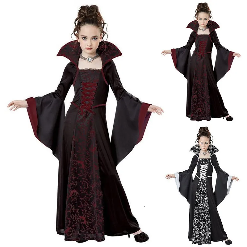 Cosplay Halloween Costume for Kids Fantasy Girls Witch Children's Performance Clothing Party 230818