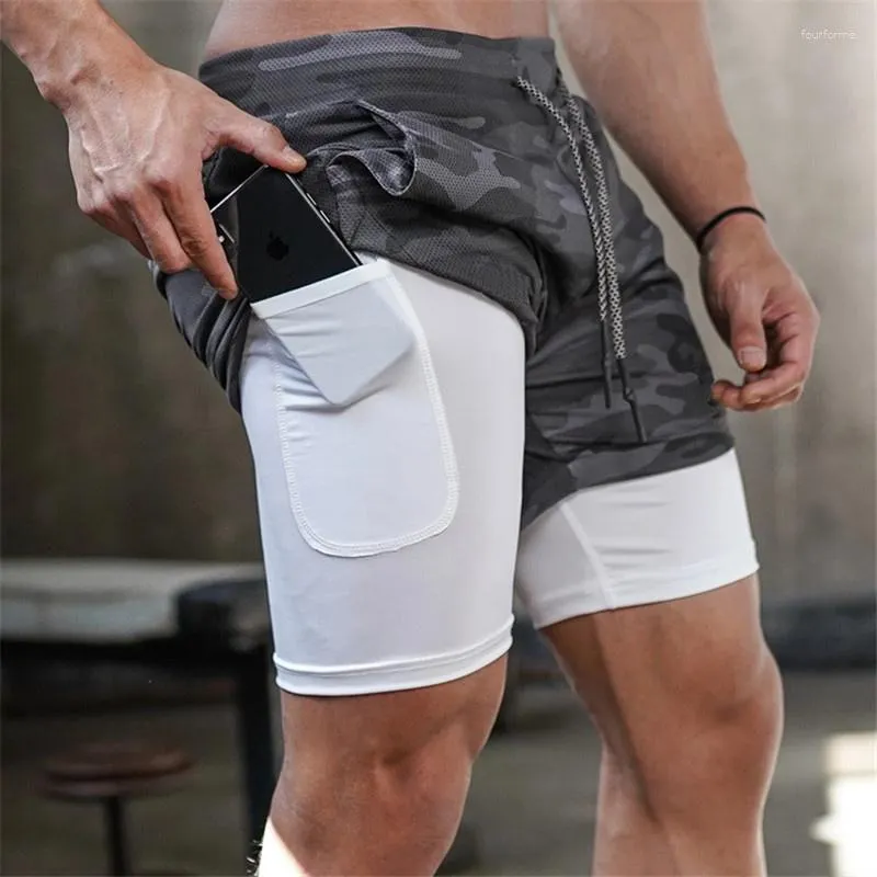 Heren shorts 2023 zomer 2 in 1 soorten mannen yms fitness runnin snel droge mannelijke bodybuildin sorteer broek