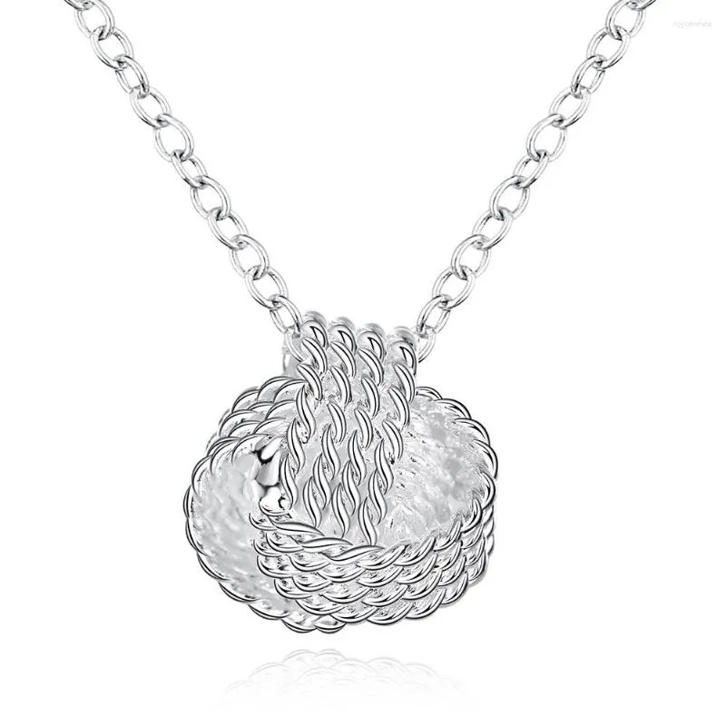 Ketens groothandel zilveren kleur voor vrouwen bruiloft nobele mooie mode elegante charme mooie hangketting ketting sieraden