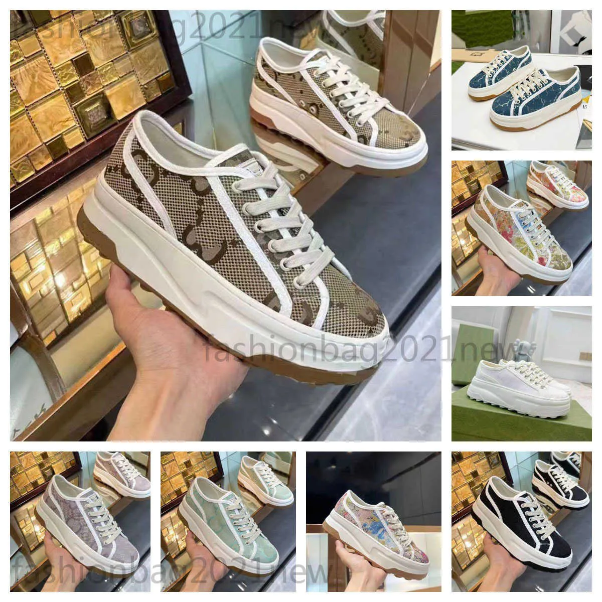 Designer Fashion Luxus dicker Sohle Leinwand Schuhe gedruckte Stickereien vielseitige Männer Frauen Gicci -Schuhschuhe Low Top Ggity Sneakers Schnürung Blume Casual Ace Sneakers