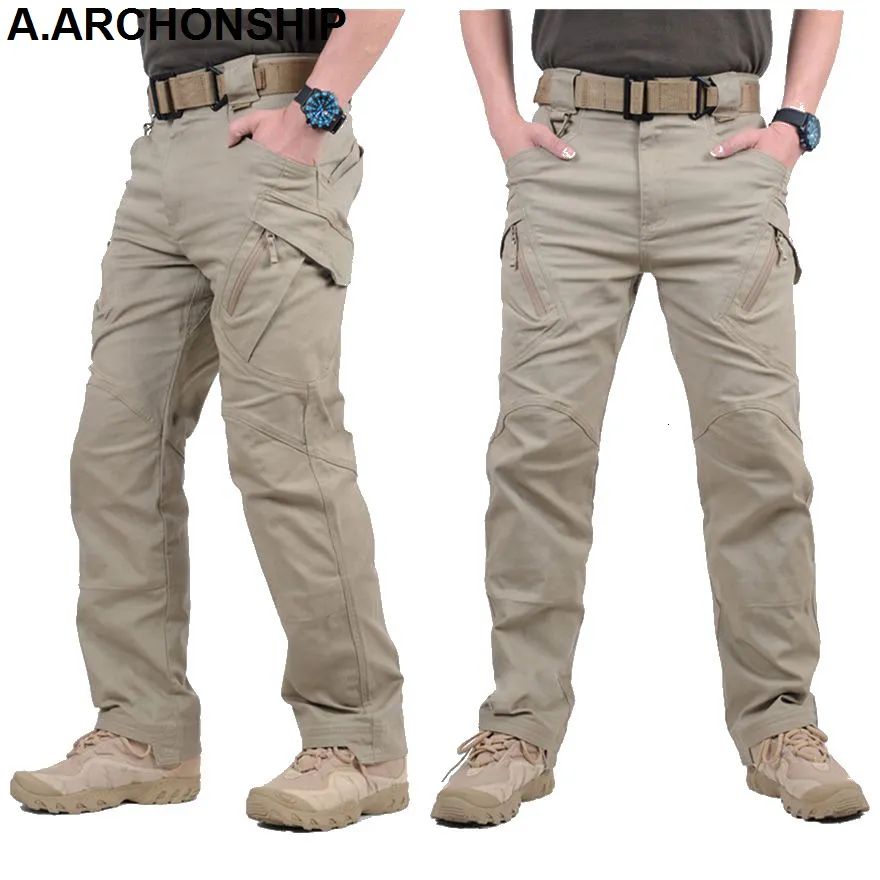 Pantalons pour hommes Pro IX9 II Hommes Pantalon de combat tactique militaire SWAT Army Mens Cargo Outdoor Casual Cotton 230817