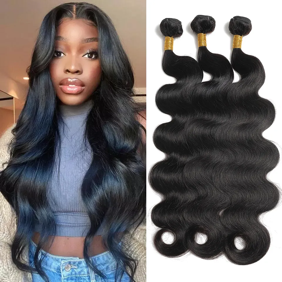 Bundle di onde del corpo da 8-30 pollici Bundle Malaysia Weave Bundle Human Hair Bundle 1/3/4 fasci di capelli umani Bundle Remy Extensions