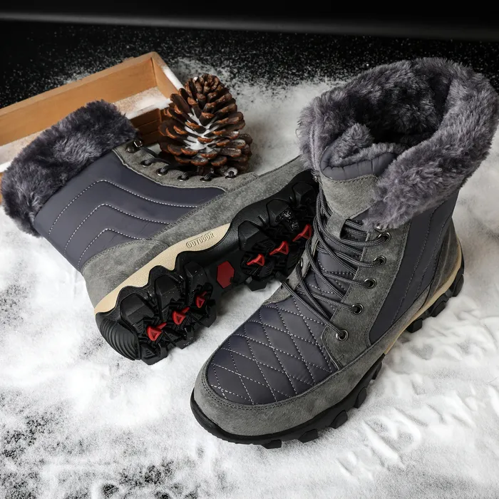 Boots Winter Mens Snow MidTop Shoes Cold Weather Outdoor Thick
