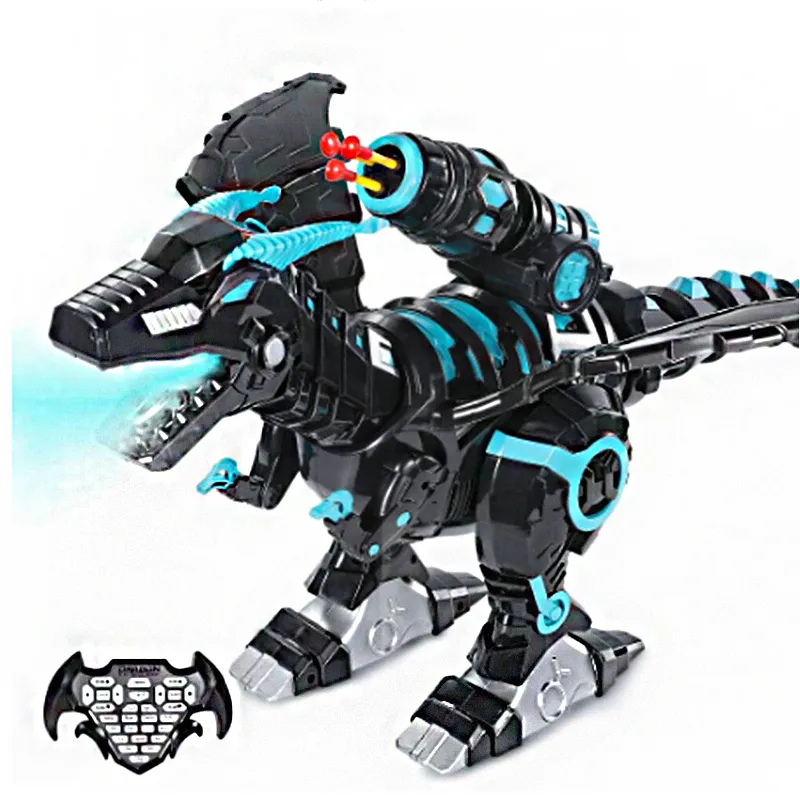 Remote Control Electric Dino Robot Toy With Mist Spray Educational