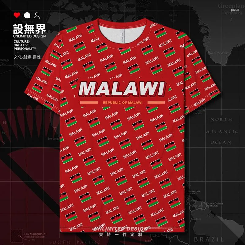 T-shirts pour hommes Malawiens Malawi Modèle de drapeau malawien Chemise à séchage rapide Tops Marques Survêtement à manches courtes Vêtements Fitness Vêtements d'été