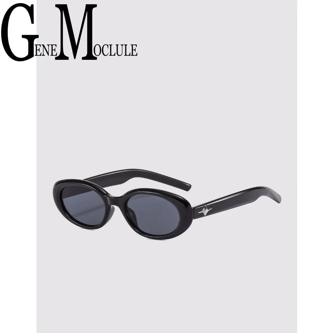 GM Retro Cat Eye Eye Black Gewürz europäische und amerikanische Sonnenbrillen Frauen fortgeschrittener Sinn kleines Gesicht UV -Schutzstar Sonnenbrille