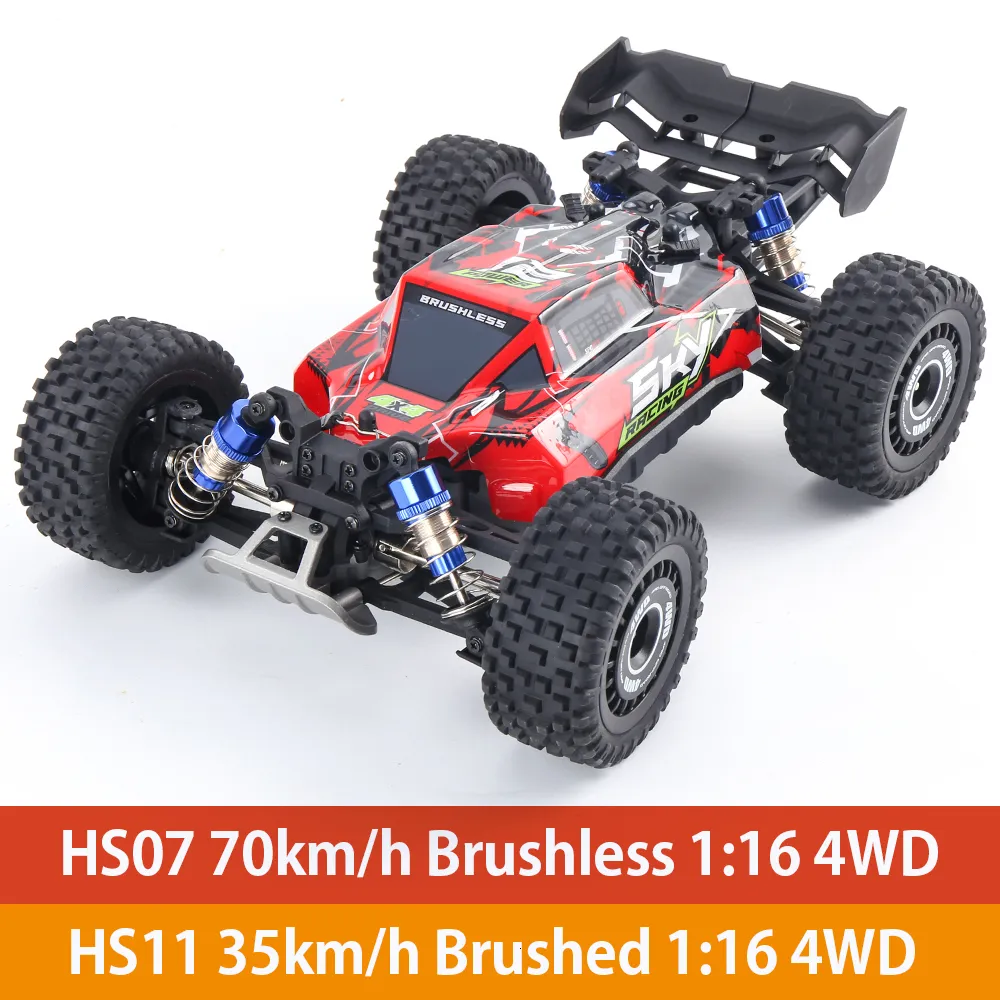 Ликовая модель Paisible 70 км H 35 км H 4WD RC CAR 1 16 Бесстраночные матовые пульт -дистанционные пульт для взрослых.