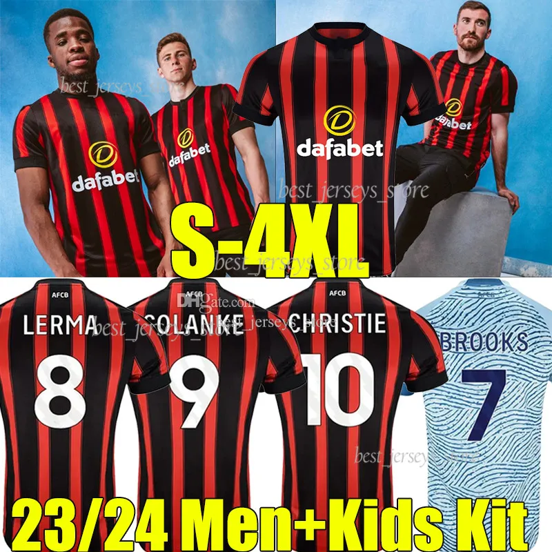 XXXL 4XL AFCB 2023 2024 Jerseys de futebol Kluivert Traore 23/24 Camisa de futebol Solanke Christie Ouattara Lowe Bating Anthony Brooks Semenyo Cook Kelly Senesi Zabarnyi