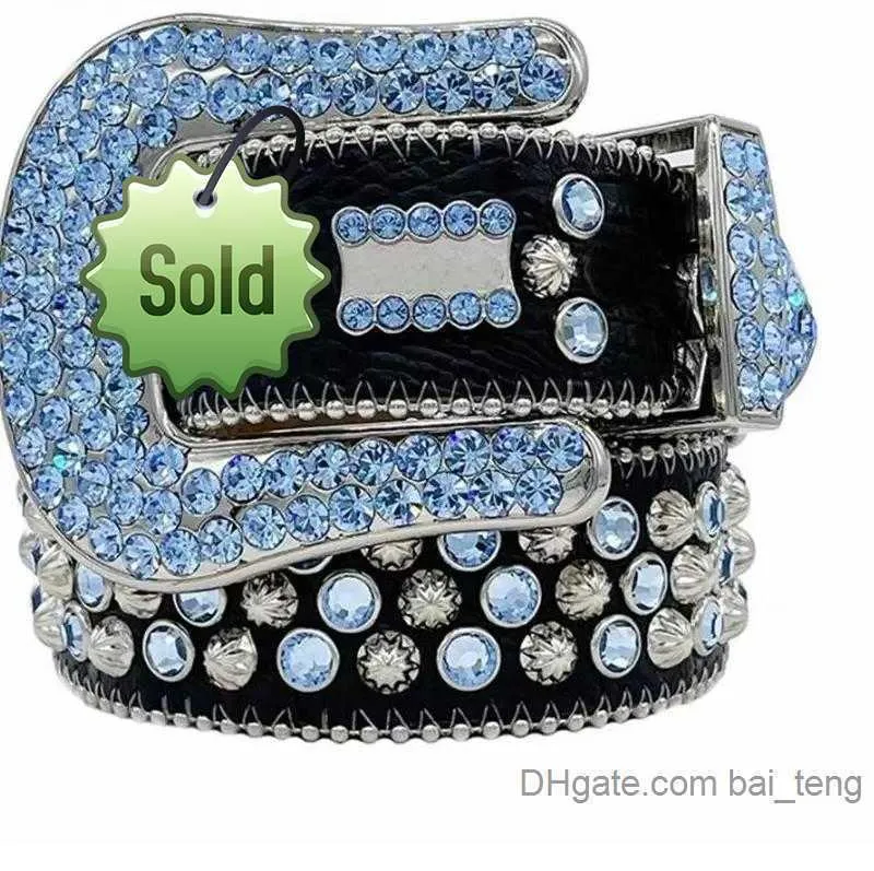 1Ceinture Bb de créateur de luxe Simon Ceintures pour hommes femmes Ceinture en diamant brillant noir sur noir bleu blanc multicolore avec strass bling comme cadeau 2023 bai08 2xaa