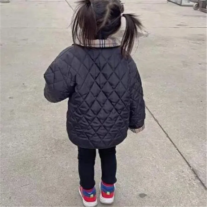 Kinderjacken Junge Mädchen Outwear zweiseitig Baumwollmantel Mode Winterjacke Kleinkind Kinder Babykleidung