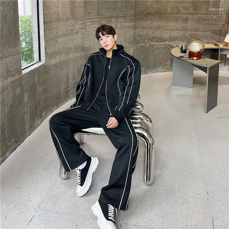 Chandales para hombre Chandal para hombre Casual Primavera Otono 2 conjuntos Hombres Deportes al aire libre Trajes Ropa Pantalones Chaqueta Marca