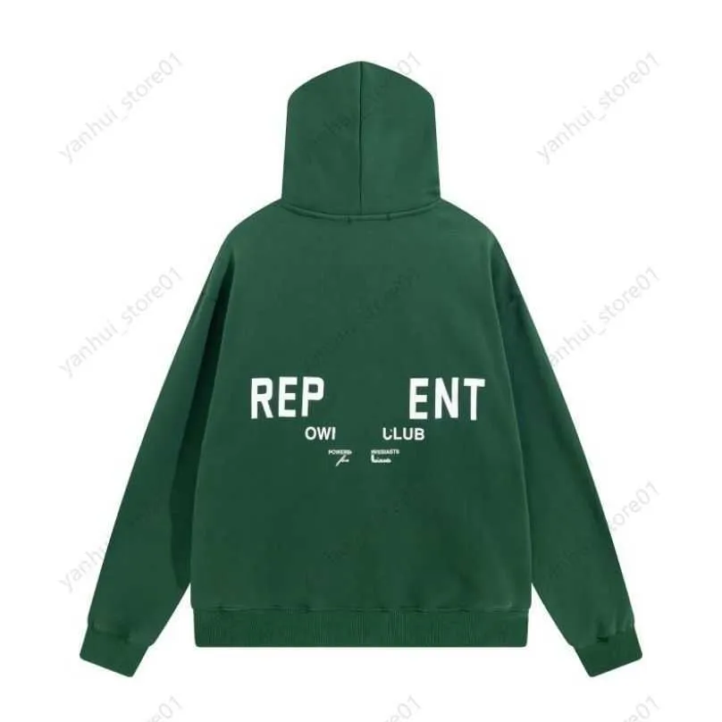 Hoodies Sweatshirts Tasarımcı Mektup Erkekler Niş Reprereesent Tide Marka Vahşi High Street Sıradan Amerikan Gevşek Çift Kapşonlu Kazak Ceket Giysileri Ya25