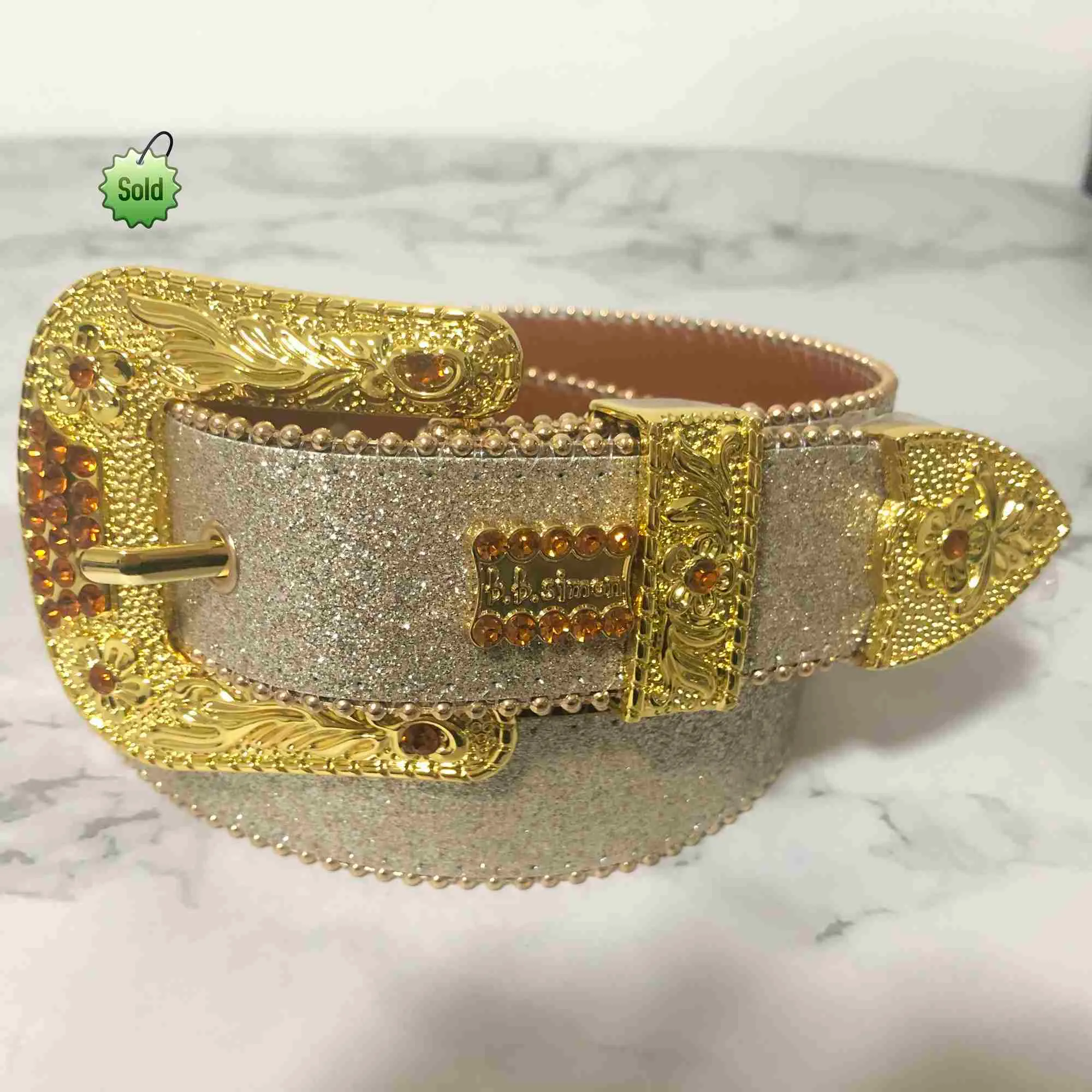 Bling Rhinestone Belt Designer Inspired, Diamond Studded Fashion Belt for  Men Women Black, Blue, White Gift Idea