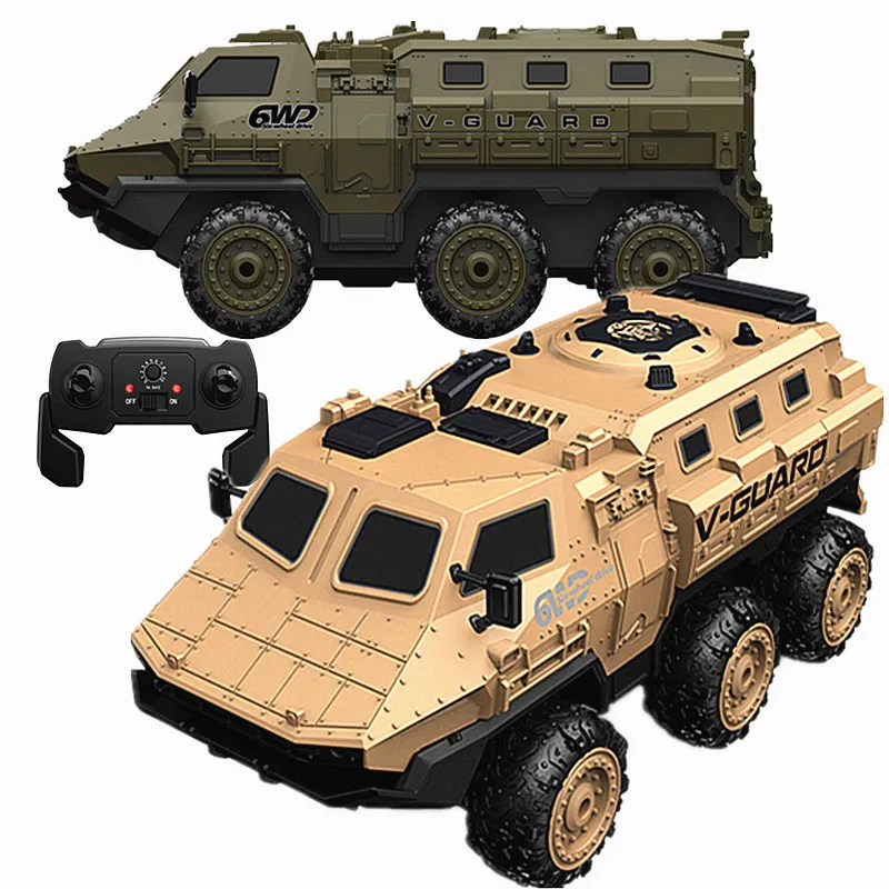 Diecast Model Altı Tekerlek Çekişli Uzaktan Çıkarılmış Yüksek Hızlı Zırhlı Araç Büyük Tırmanma Askeri Kart Çocuklar Soper Araba 230818