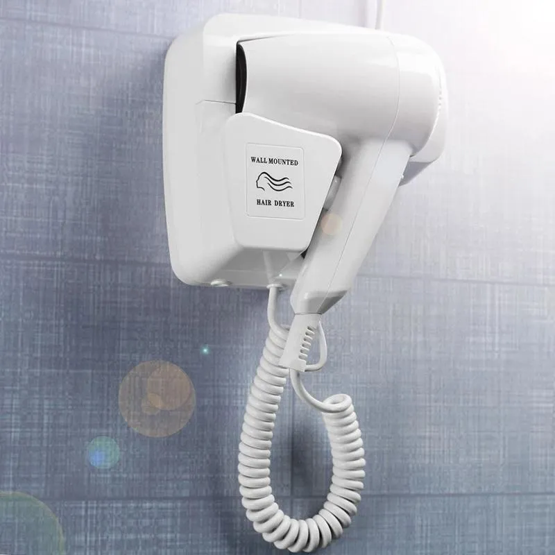 Dryer Hotel wallMounted Hair Dryer Professional Leafless Blow Dryer Negative Ion Temperature Control 2Speed Styler