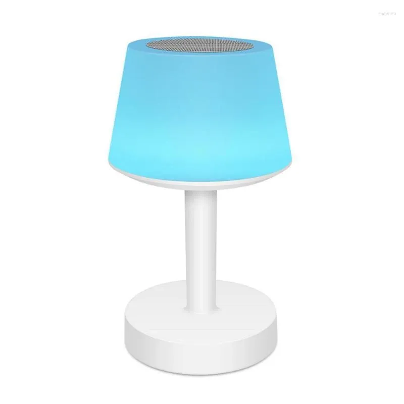 Lampade da tavolo Wireless Altoparlanti Bluetooth LED LED COLORE NOTTE LIGHT TOUCT INTELLIGENTE E SUONO LAMPAGNO PICCOLA