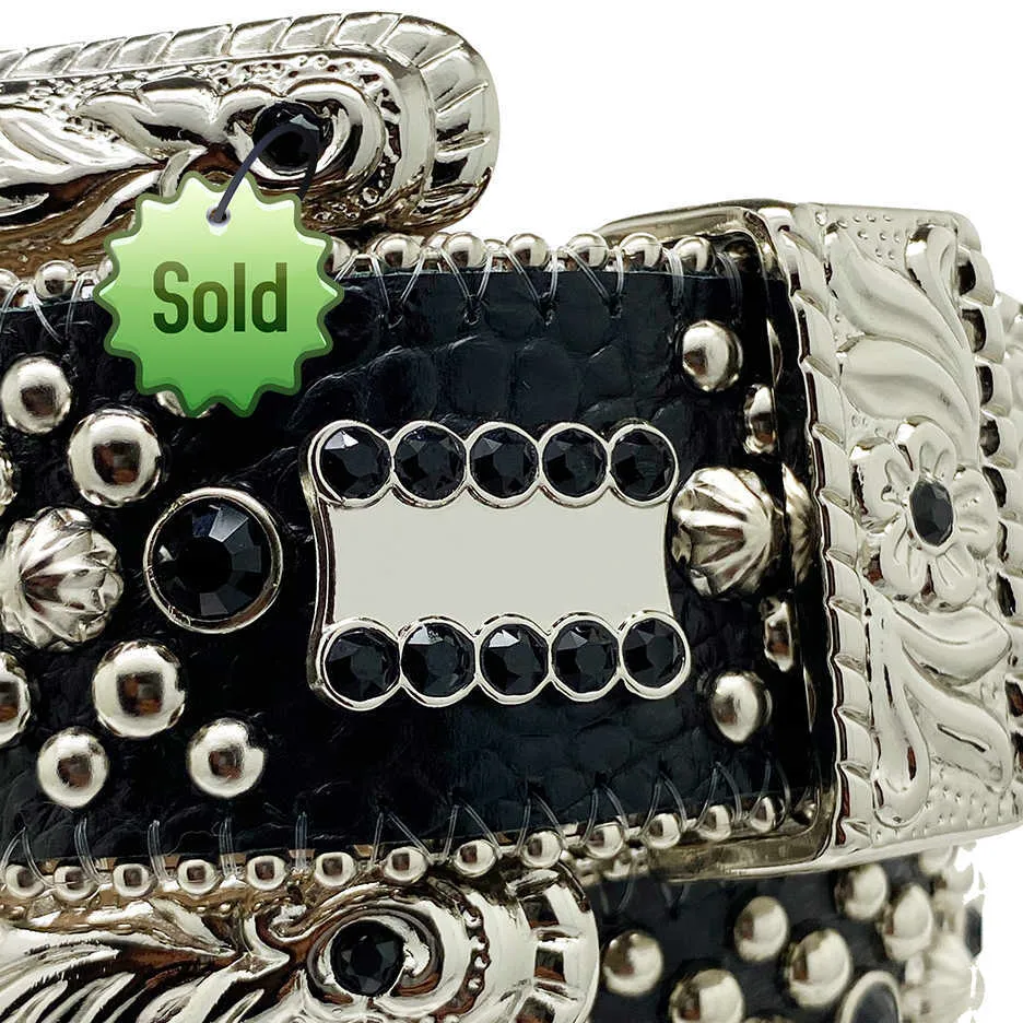 2BB Simon Rhinestone Belt met Bling Rhinestones for Mens Women Designer Belts als verjaardag chraa